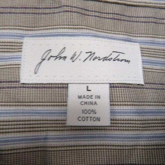 John W Nordstrom Mens Button Up Shirt Large Gray - Picture 4 of 5